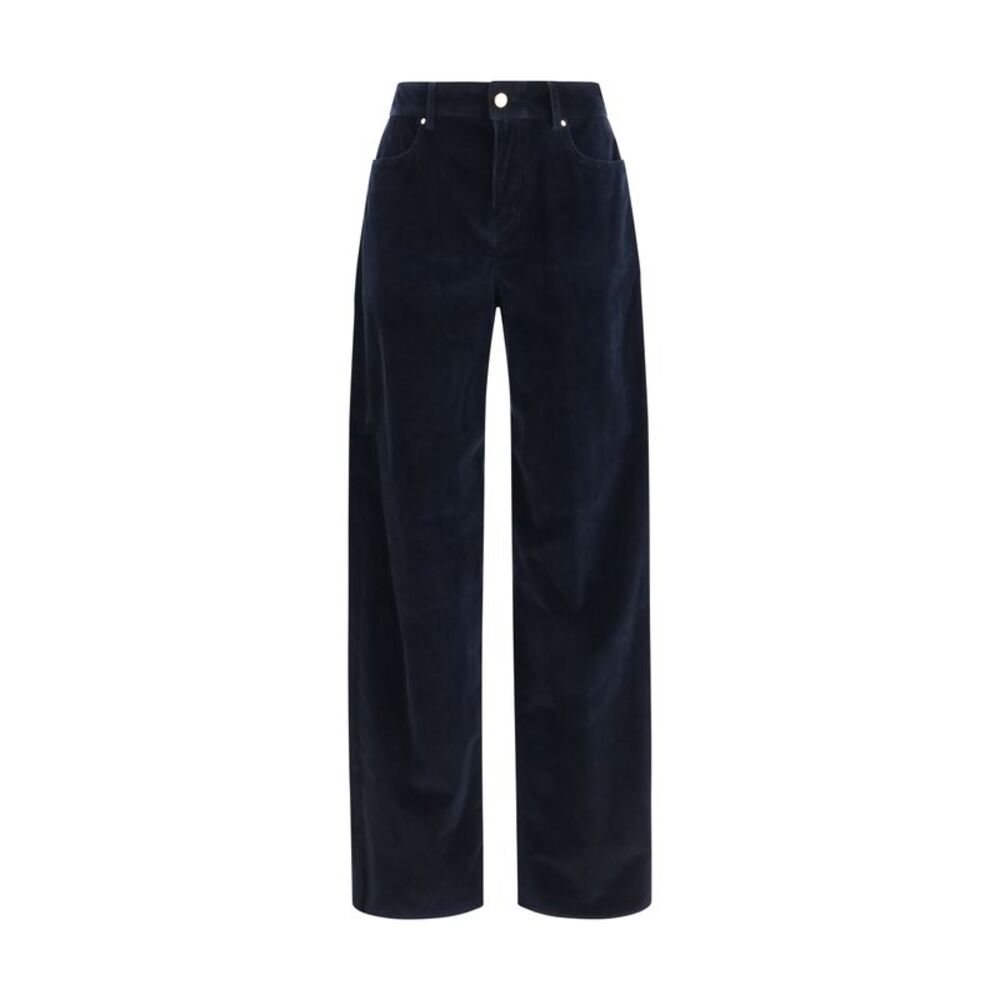 Max Mara Studio Women Corduroy Velvet Palazzo Pants